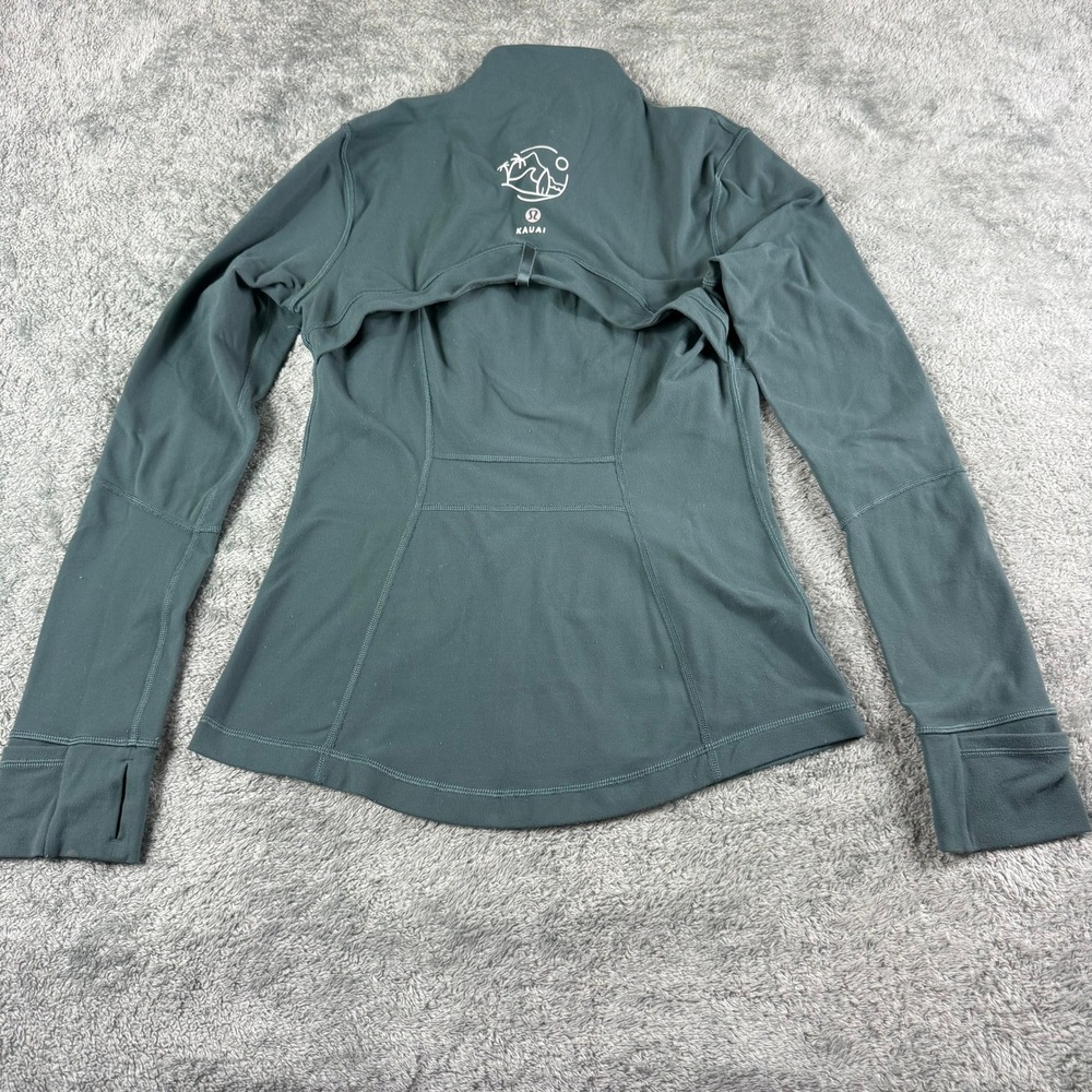 Lululemon Define Jacket 6 Green Kauai Graphic Full Zip Thumbholes Athletic